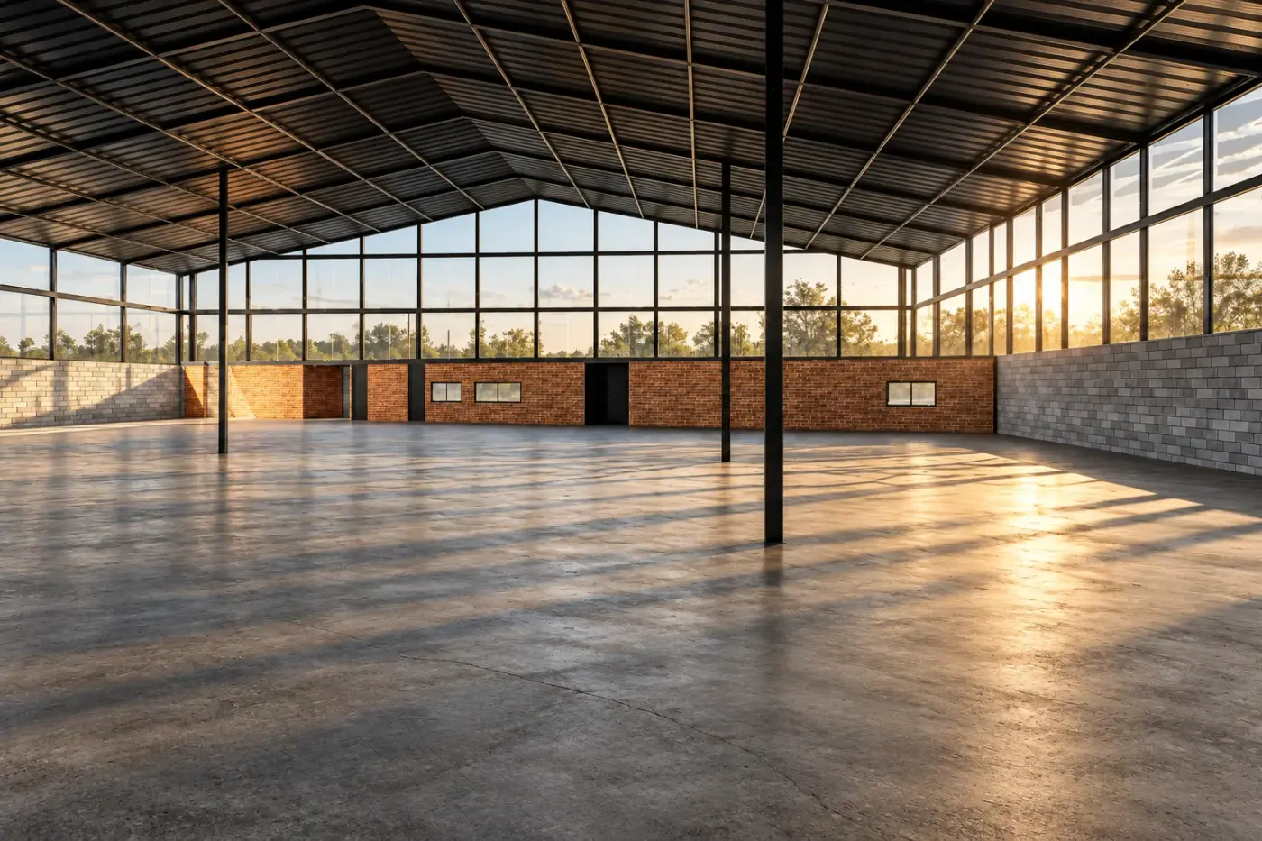Inside a covered Balmex warehouse